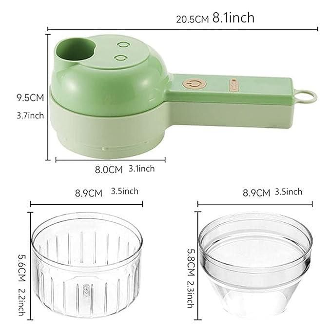 Cordless 4 in 1 Vegetable & Meat Chopper for Kitchen
